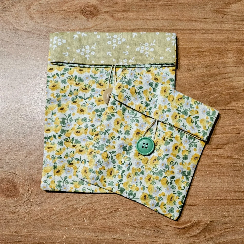 Floral Purse Pouch Set - Yellow and Green - Picture 5 of 6